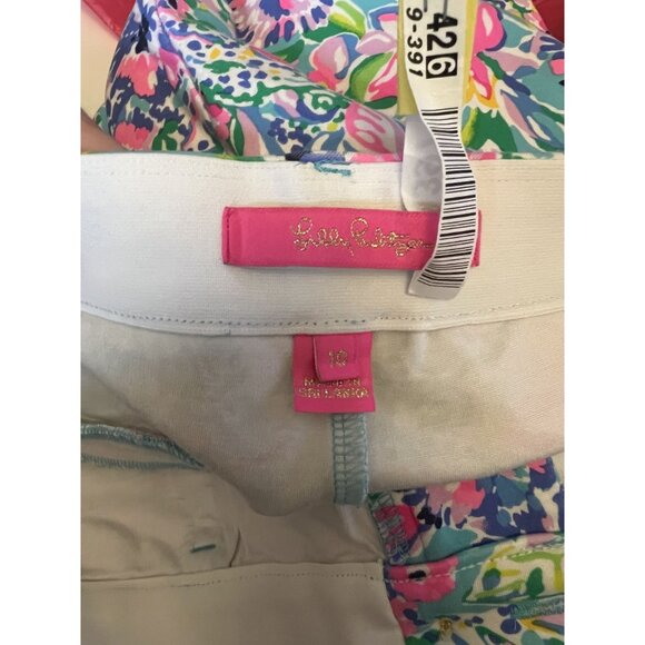 Lilly Pulitzer Corso Pant UPF 50+ Amalfi Blue Best Fishes Golf Size 10 - Picture 4 of 5